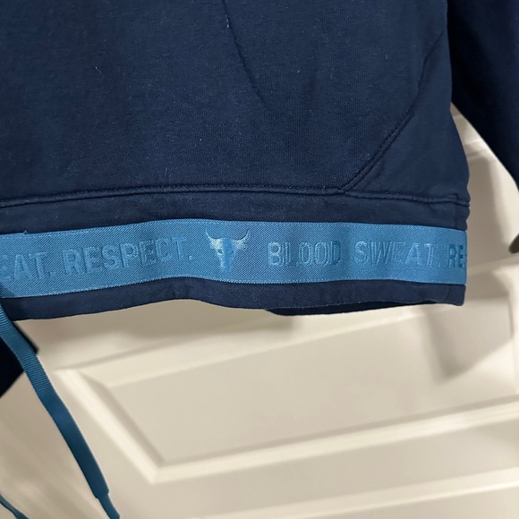 Under Armour Project Rock Blue Crewneck Sweatshirt Size Large Women's Oversized - Picture 4 of 10